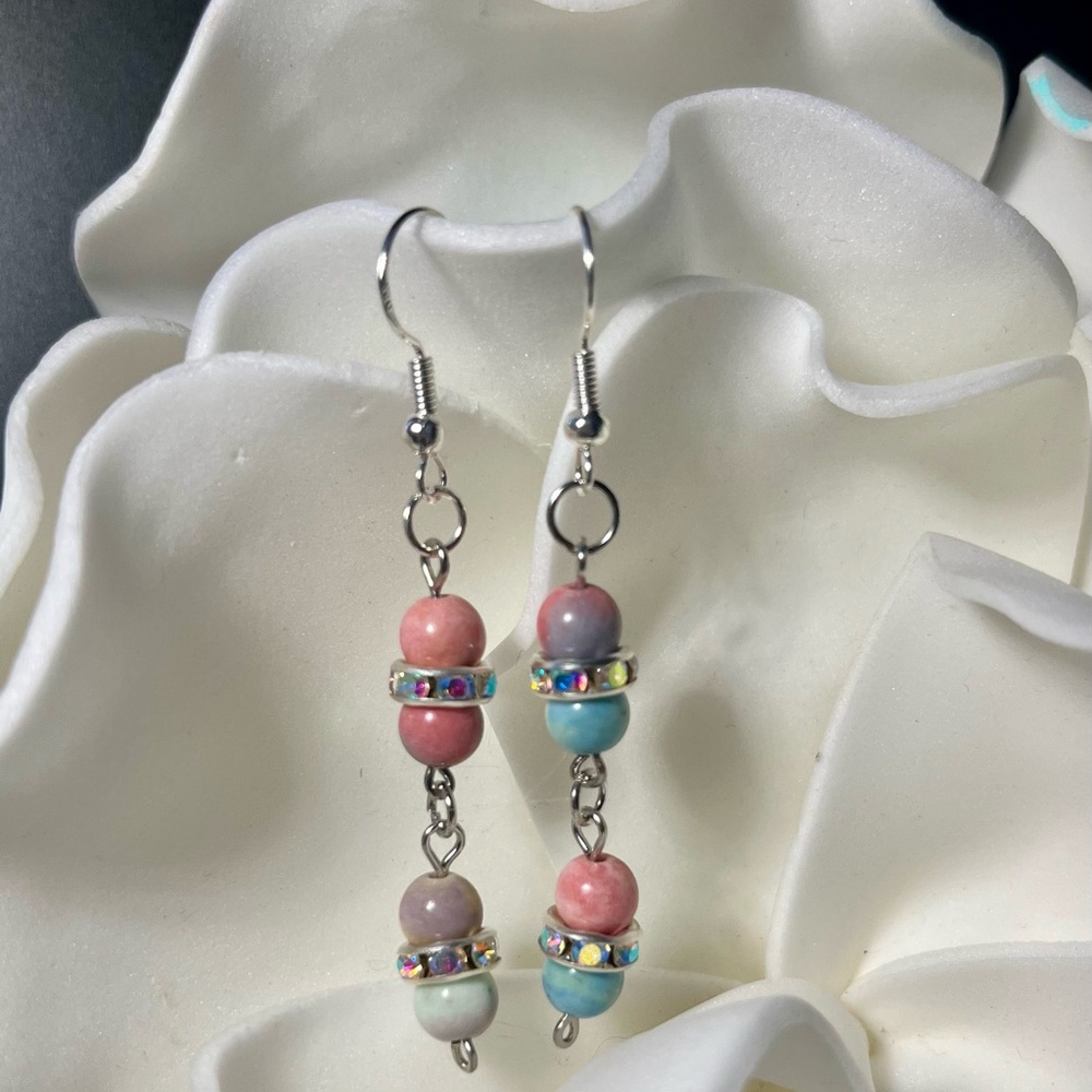Elegant Multicolor Beaded Earrings